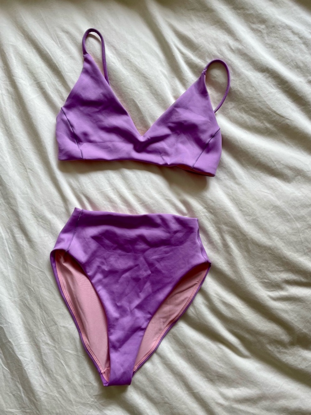 Left On Friday Purple High-Waisted Bikini Swimsuit